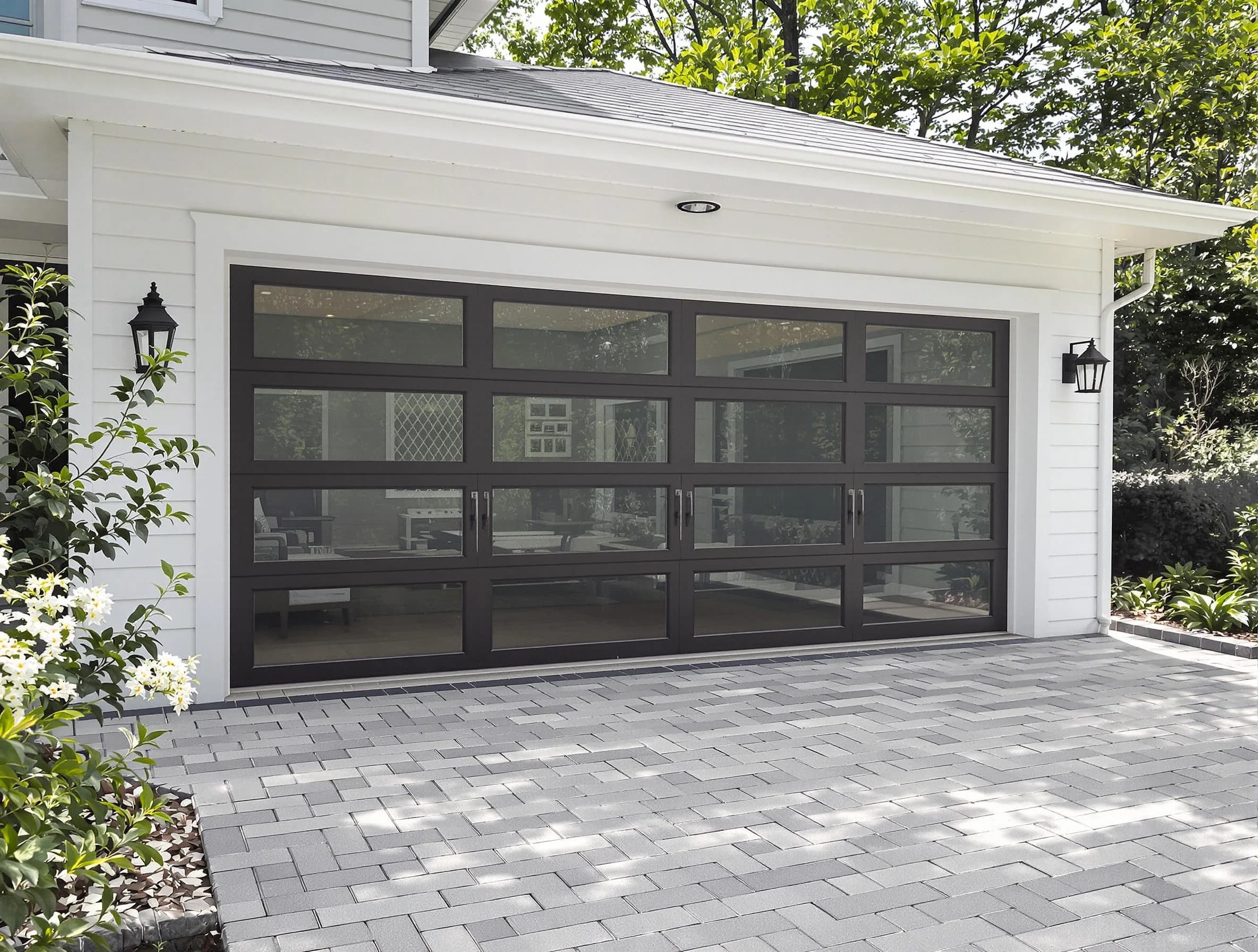 White House Garage Door Repair design specialist presenting custom garage door options to White House homeowner