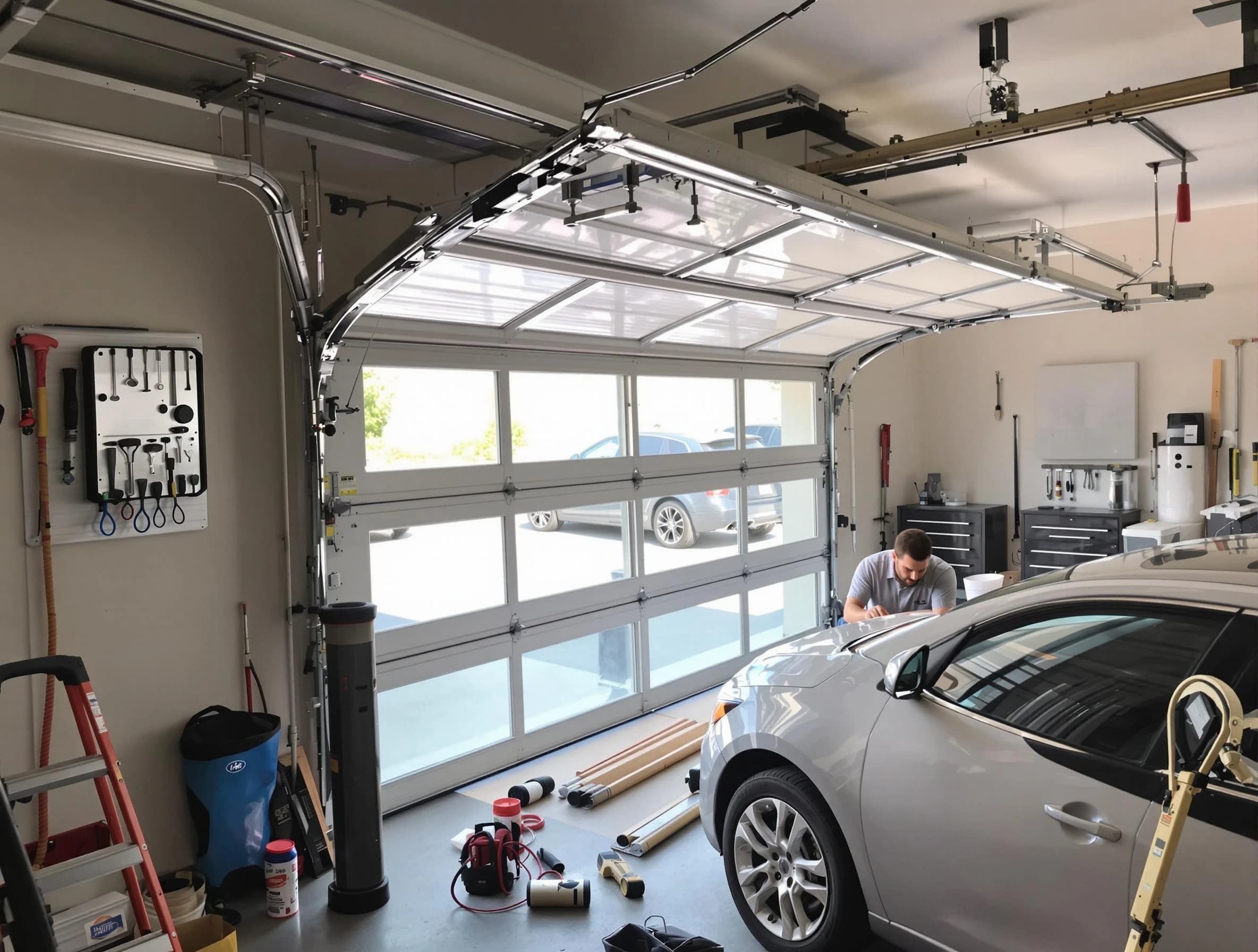 Garage door noise reduction service by White House Garage Door Repair in White House