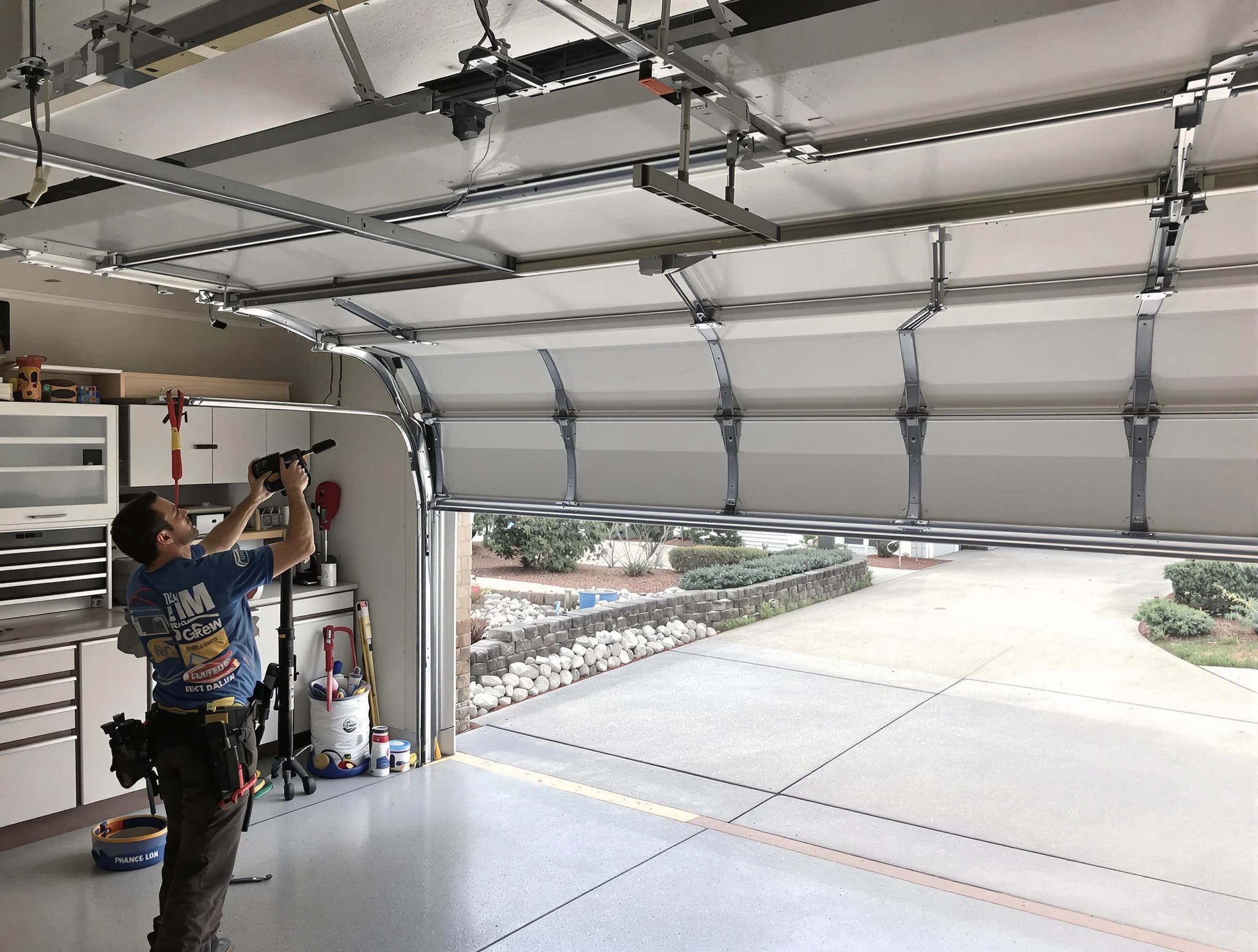 Garage door track repair service by White House Garage Door Repair in White House