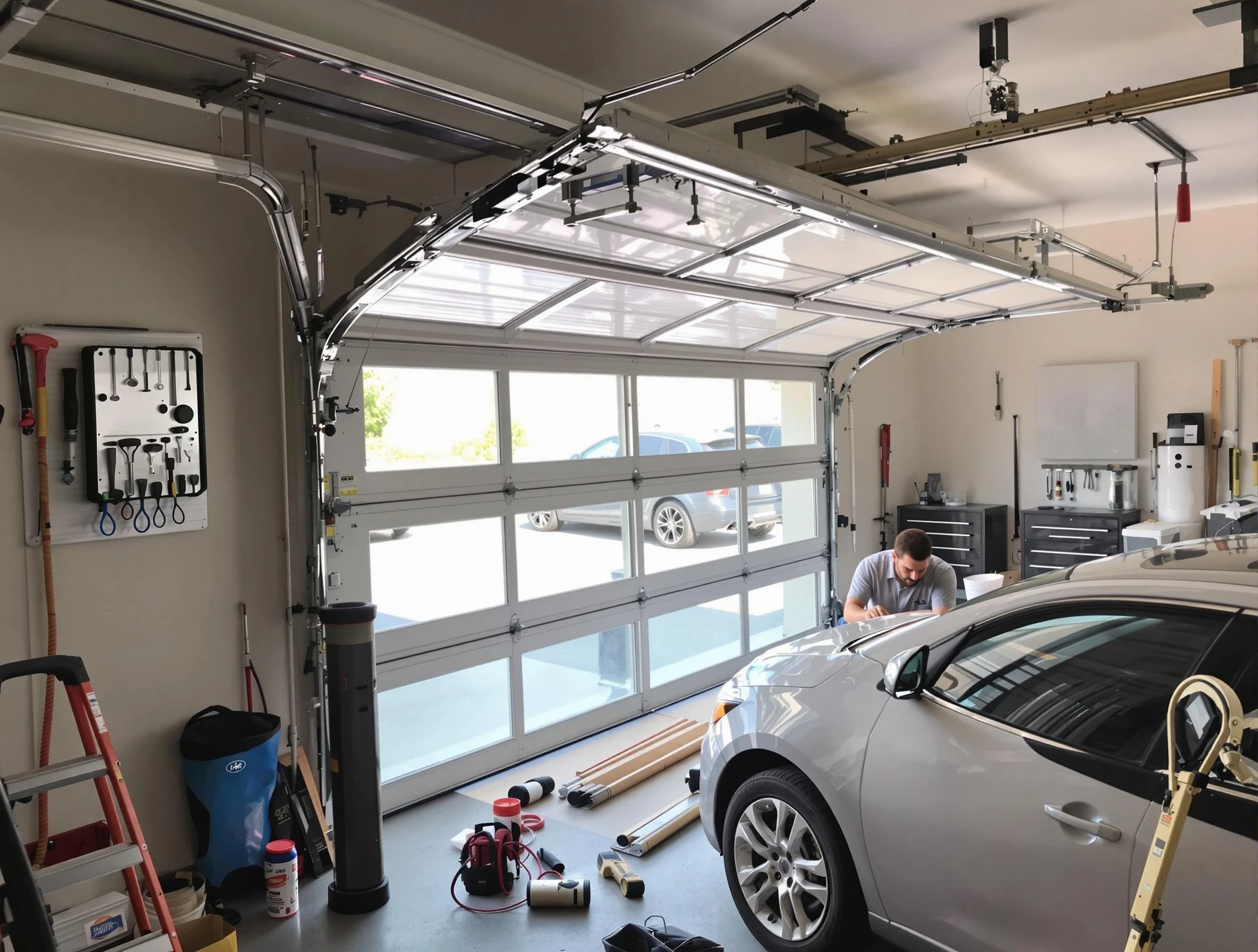 Garage door noise reduction service by White House Garage Door Repair in White House